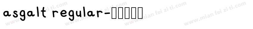 asgalt regular字体转换